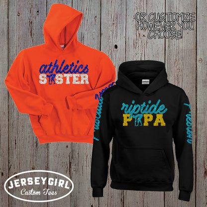 personalized swim mom hoodie