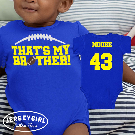 that's my brother football baby bodysuit