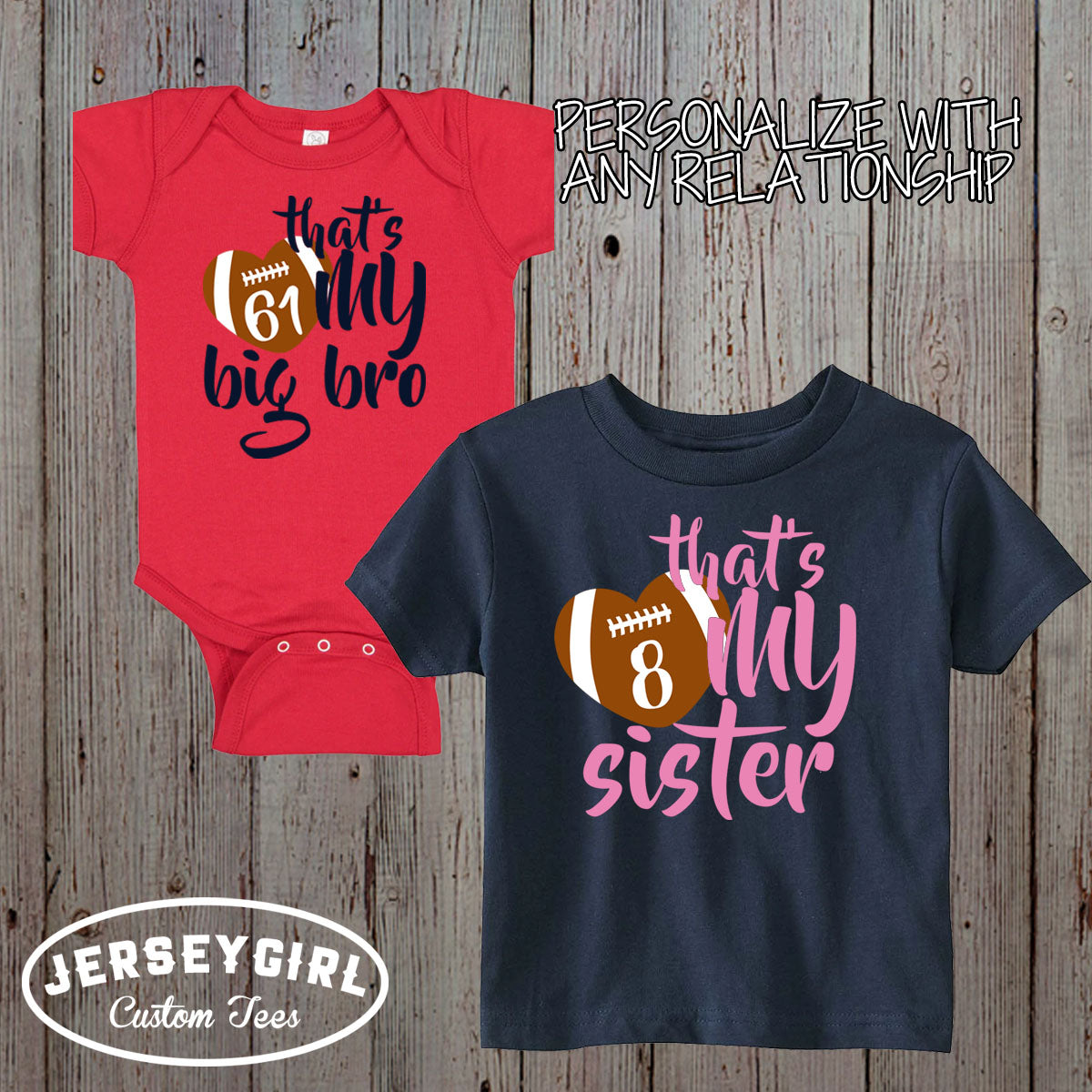 That's My Brother Football sister bodysuit / toddler Shirt