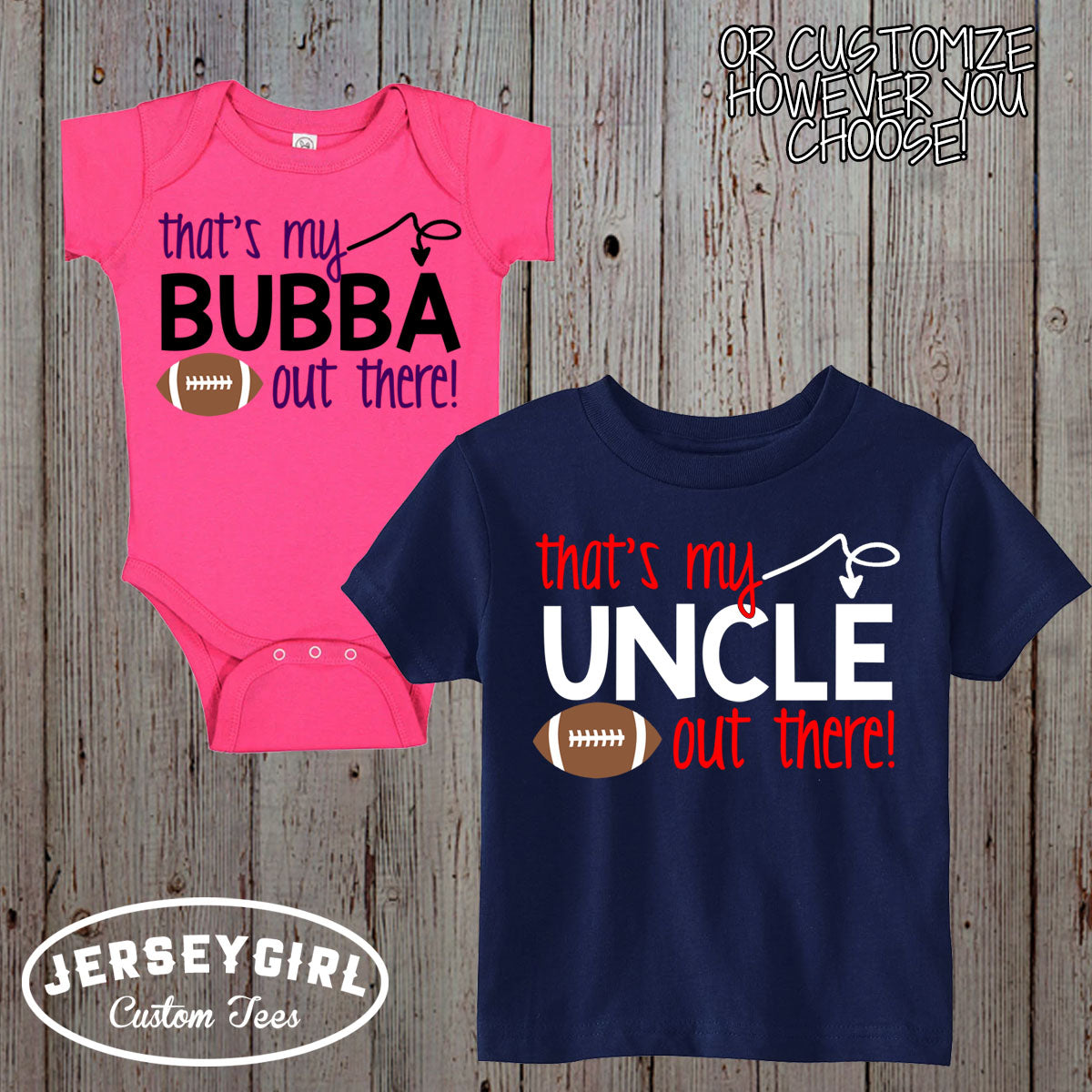 That's My Brother Out There football baby bodysuit / toddler shirt