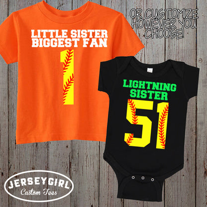 That's My Sister softball bodysuit / toddler shirt