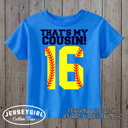 personalized That's My Softball bodysuit / toddler shirt