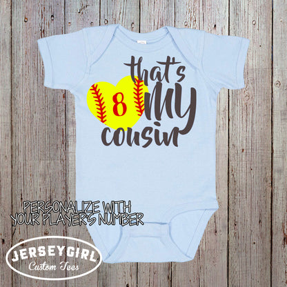 That's My Sister softball bodysuit or toddler shirt