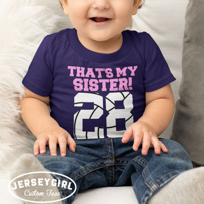 personalized That's My Sister volleyball shirt