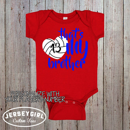 That's My Sister Volleyball Bodysuit / Toddler Shirt