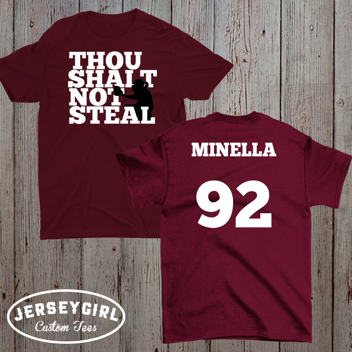 Thou Shalt Not Steal softball catcher shirt