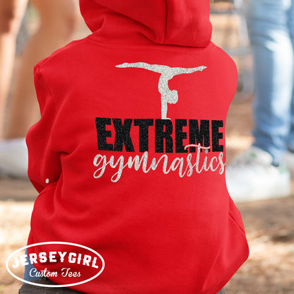 toddler gymnastics zip-up hoodie