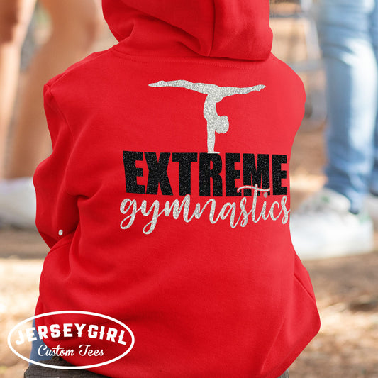 toddler gymnastics zip-up hoodie