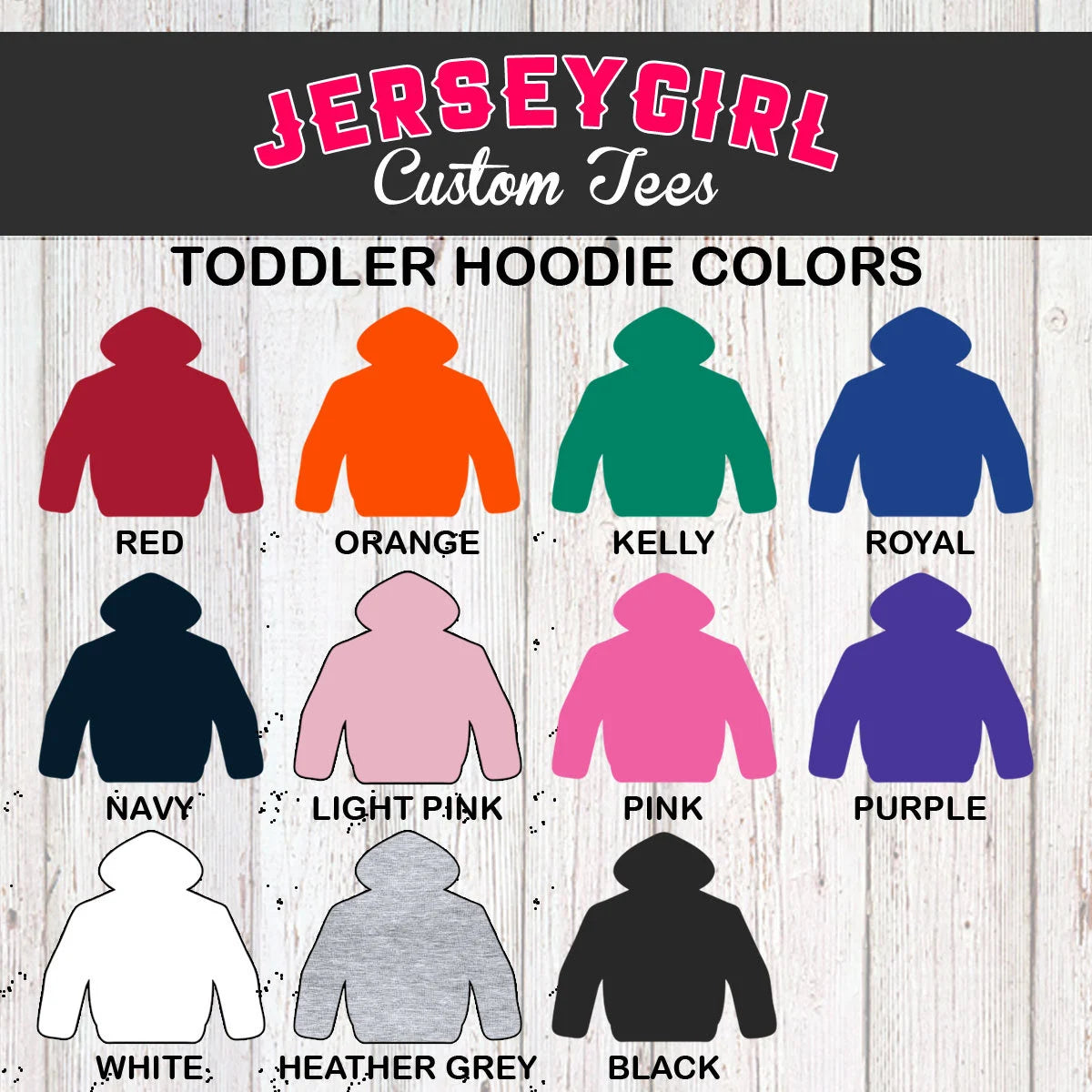 toddler hoodie colors