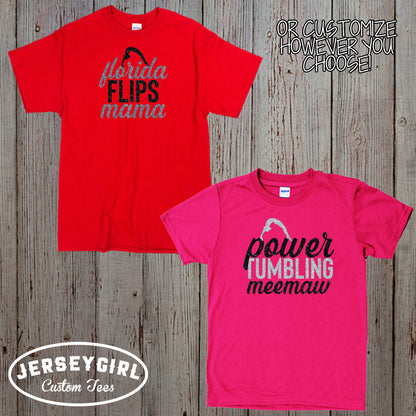 custom tumbling mom shirt