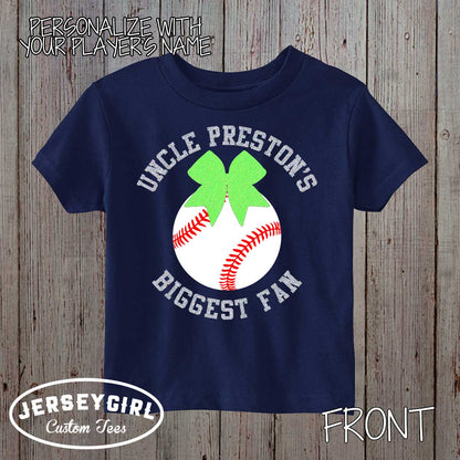 uncle's biggest fan baseball bodysuit / toddler shirt