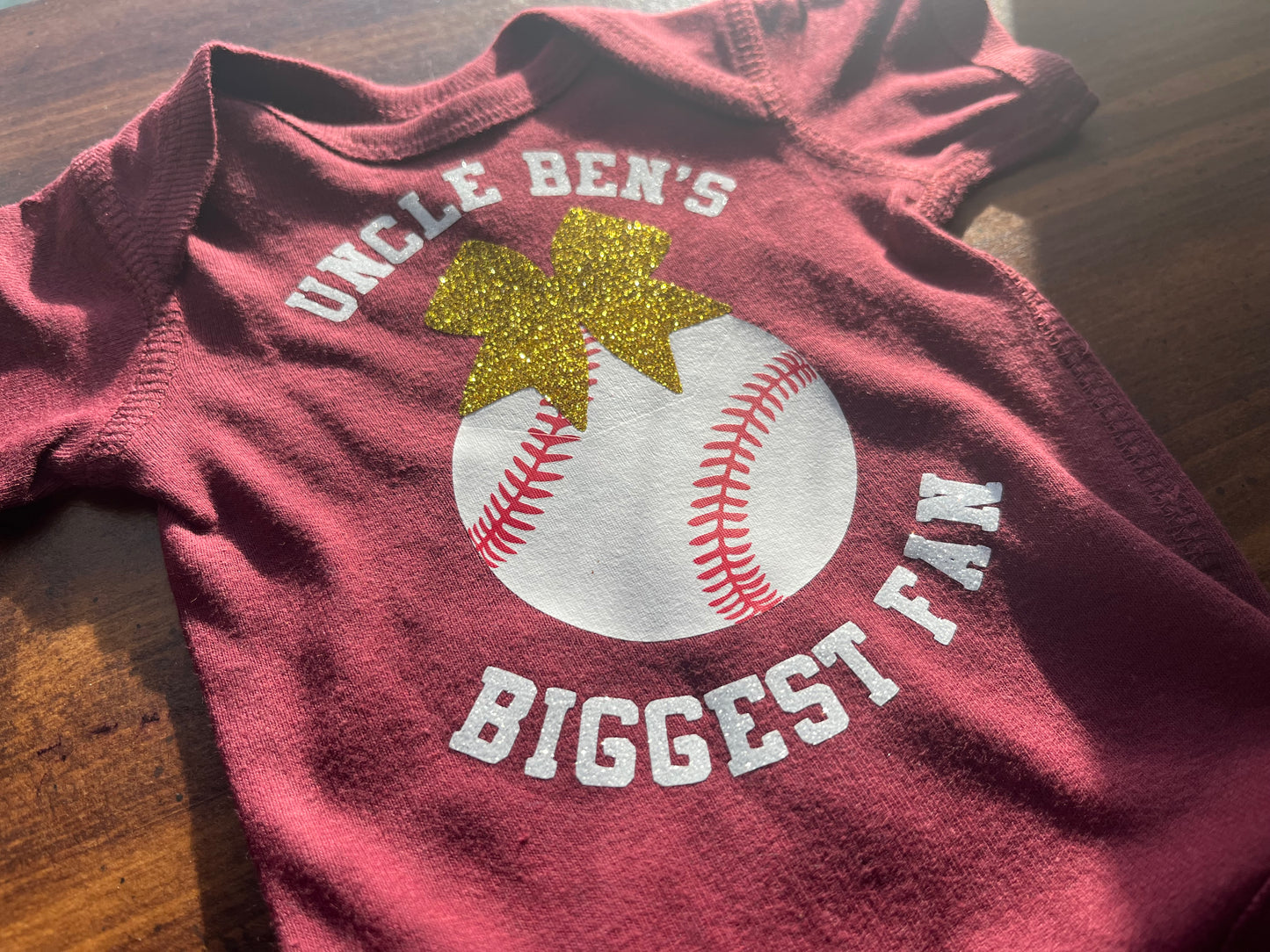 uncle’s biggest fan baseball bodysuit / toddler shirt