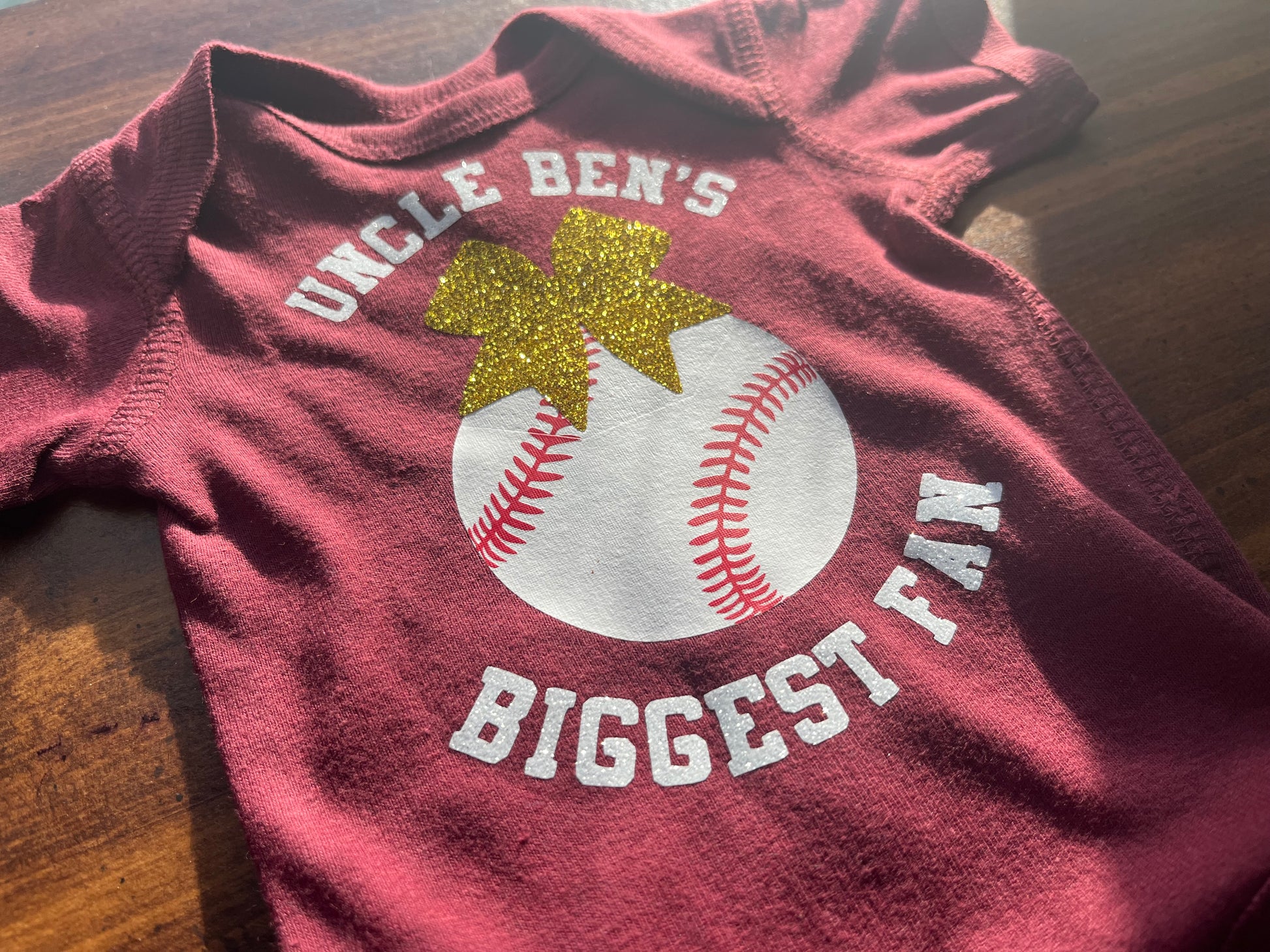 uncle’s biggest fan baseball bodysuit / toddler shirt