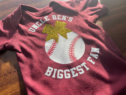uncle’s biggest fan baseball bodysuit / toddler shirt