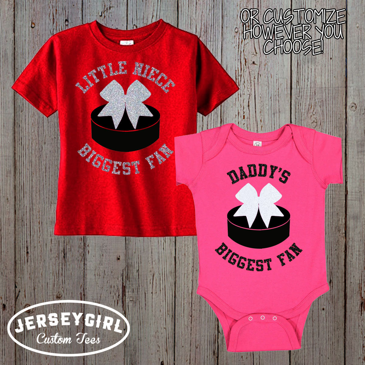 Uncle's Biggest Fan hockey baby bodysuit or toddler shirt