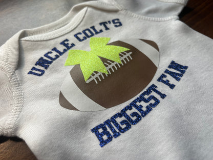 uncle’s biggest fan football baby bodysuit 