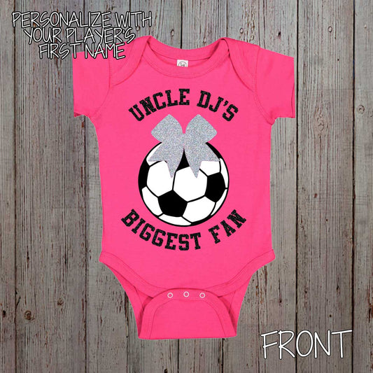 Uncle's Biggest Fan Soccer Baby Bodysuit / Toddler Shirt