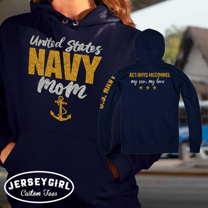 personalized Navy mom sweatshirt