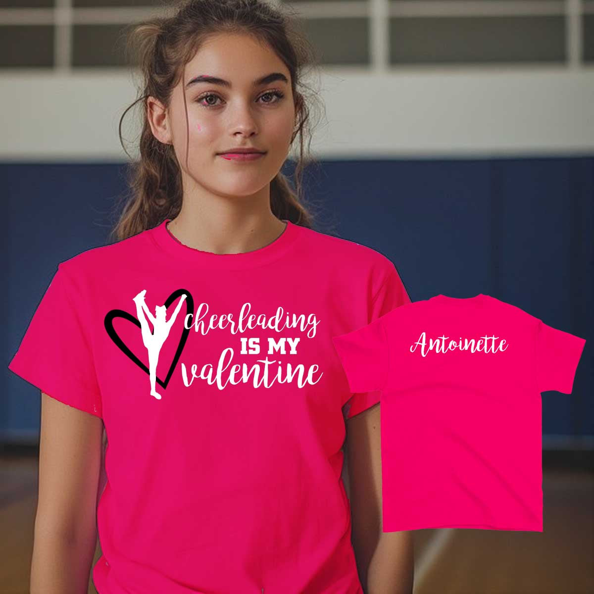 Cheerleading is My Valentine Valentine's Day cheer shirt