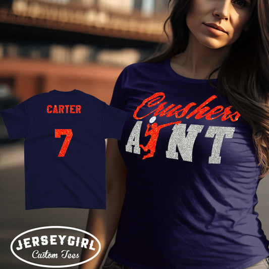 custom volleyball aunt shirt