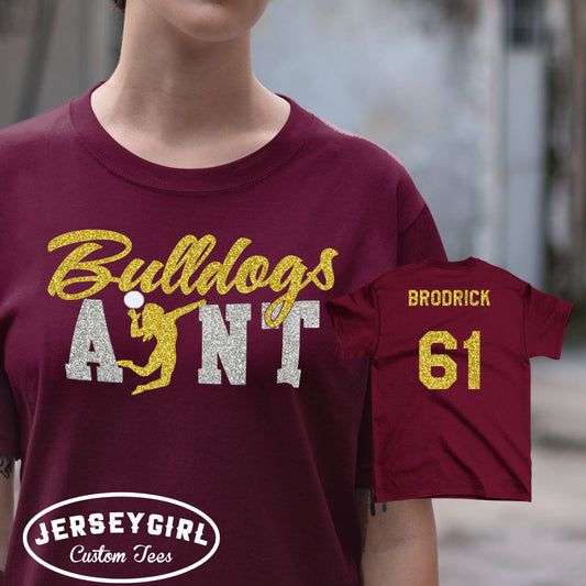 custom volleyball aunt shirt