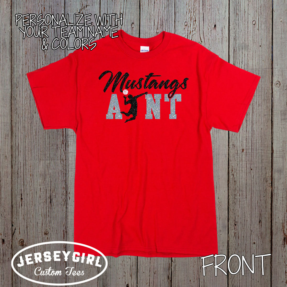 custom volleyball aunt shirt