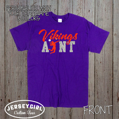 custom volleyball aunt shirt