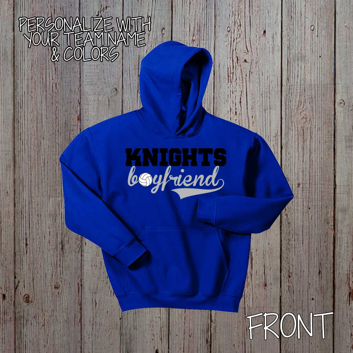 custom volleyball boyfriend hoodie