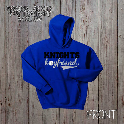custom volleyball boyfriend hoodie