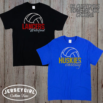 personalized glitter volleyball coach shirt