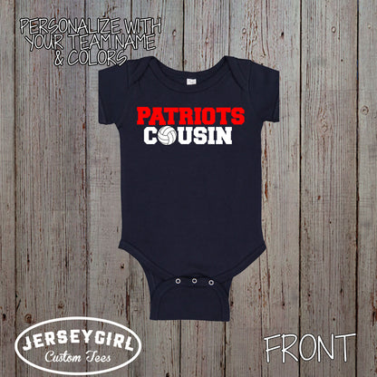 Custom Volleyball Cousin Bodysuit / Toddler Shirt
