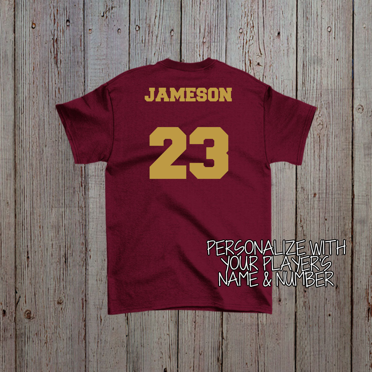 personalized volleyball dad shirt with name & number