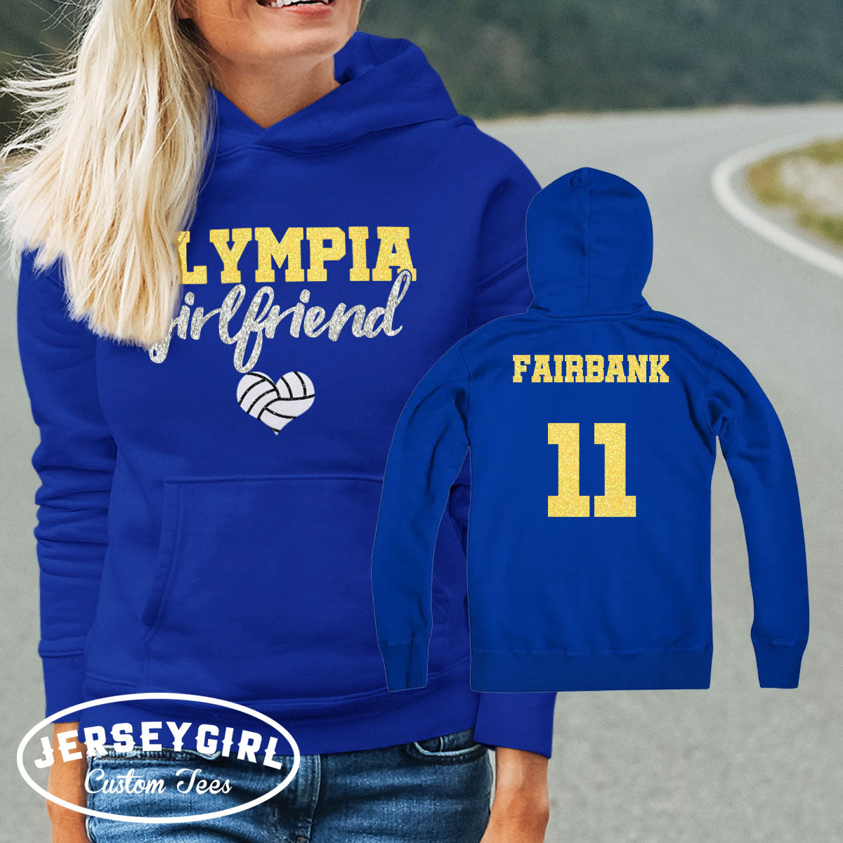 custom volleyball girlfriend hoodie