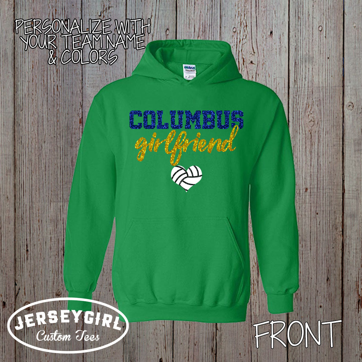 custom volleyball girlfriend hoodie