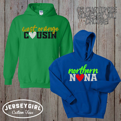 Personalized Volleyball Heart Mom Sweatshirt