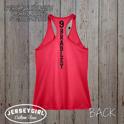 custom glitter volleyball tank top