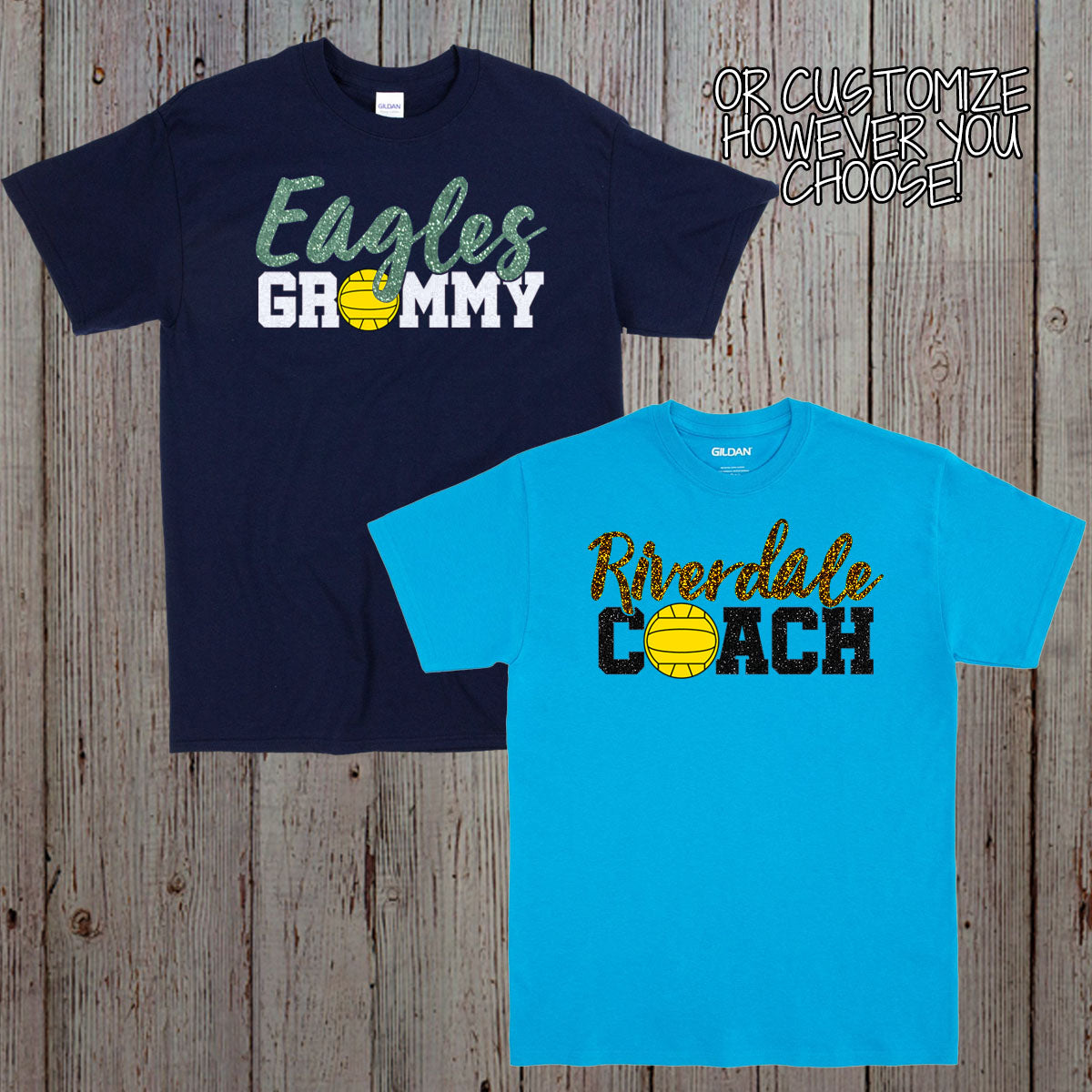 custom water polo mom shirt with name & number