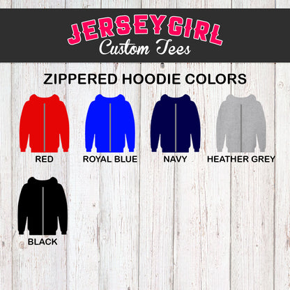 zip up hoodie color chart